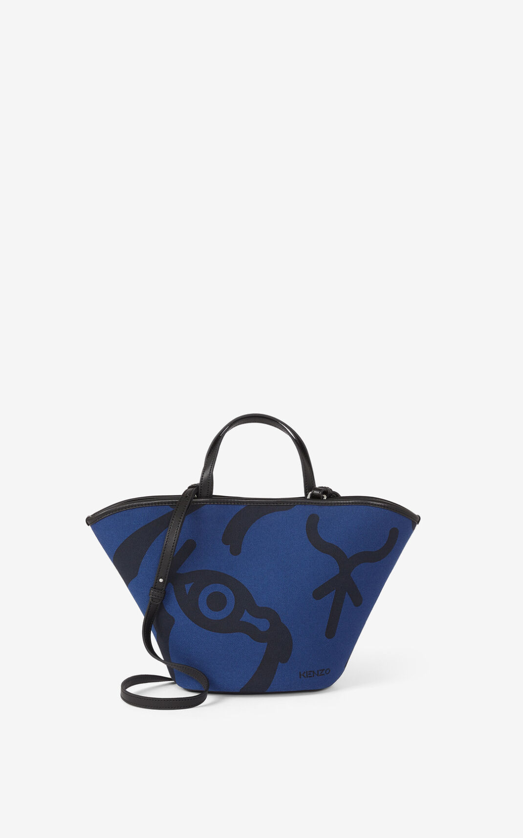 Kenzo Small Arc canvas Tote Bag Blue For Womens 8162ITLAU
